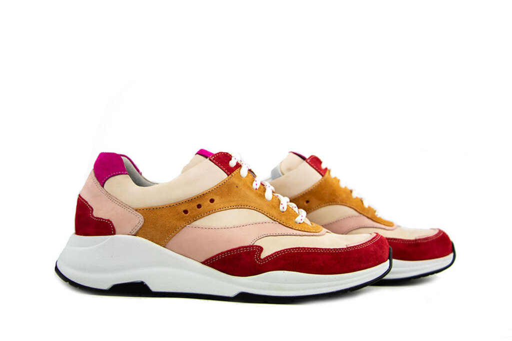 Durea Durea Sneaker Rood Roze Beige Oranje