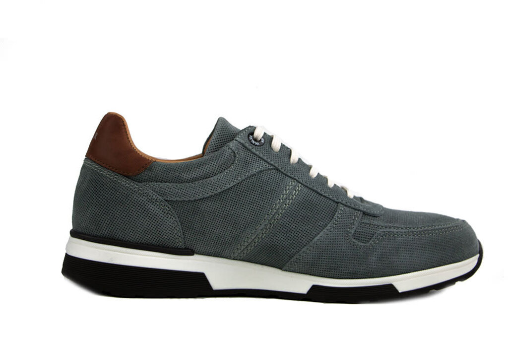 Van Lier Van Lier Sneaker Positano Grijs Blauw Suede