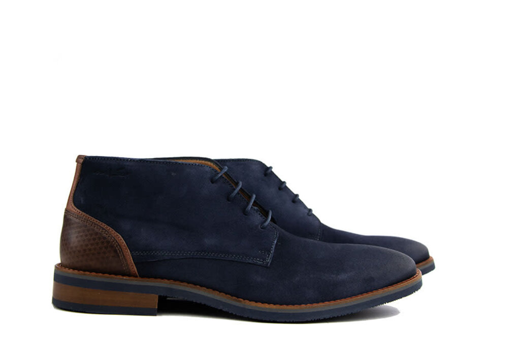 Van Lier Van Lier Hoge Veter Amalfi Navy Blauw Suede