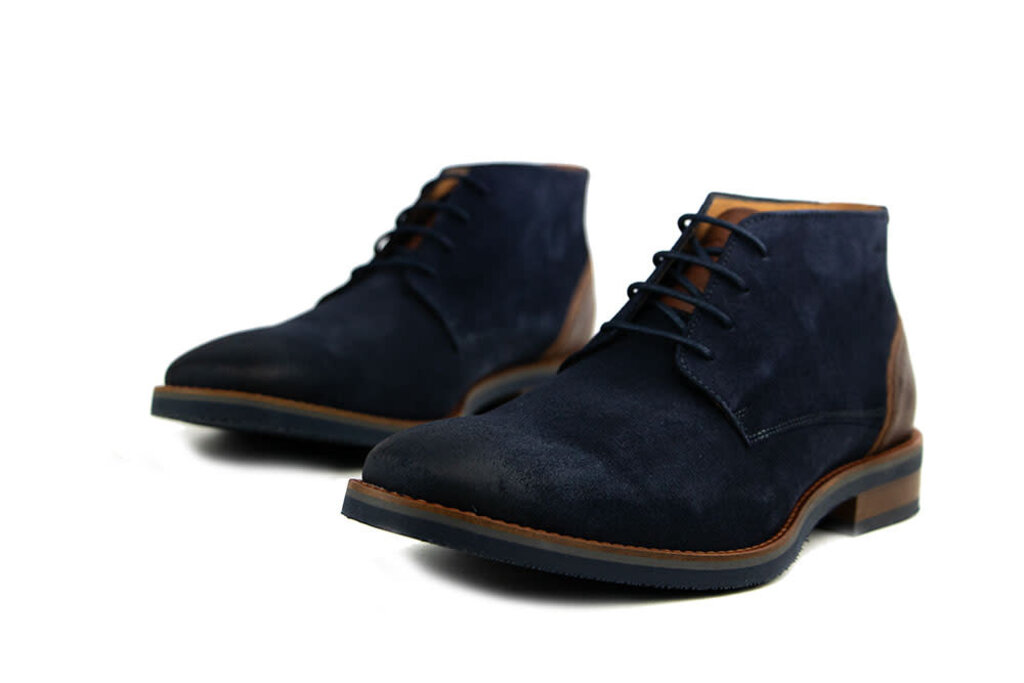 Van Lier Van Lier Hoge Veter Amalfi Navy Blauw Suede