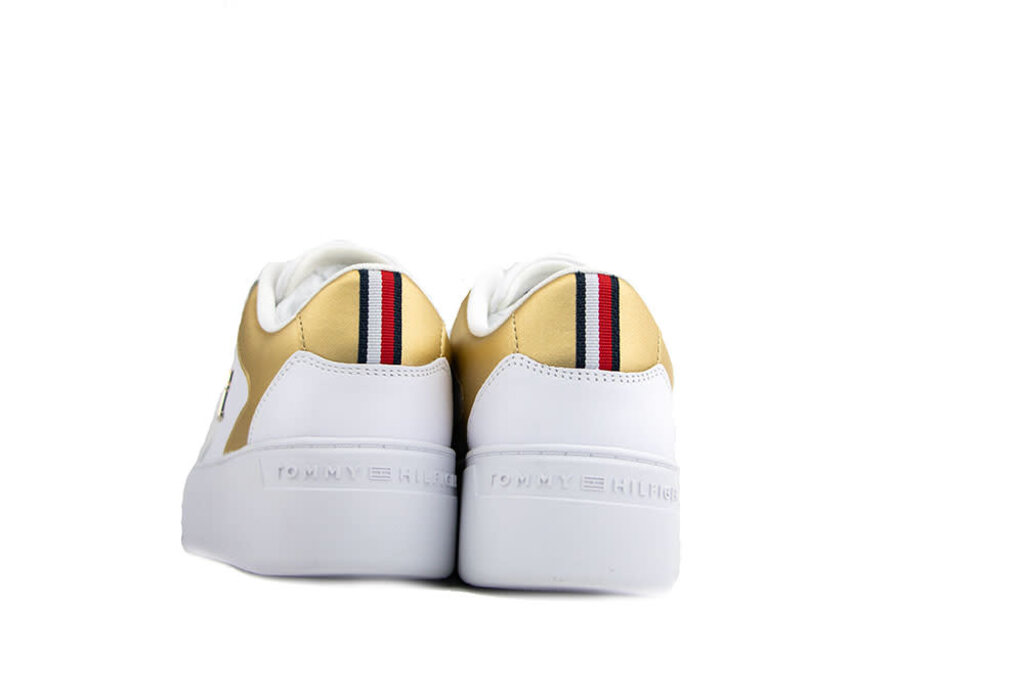 Tommy Hilfiger Tommy Hilfiger Platform Court Sneaker White Gold