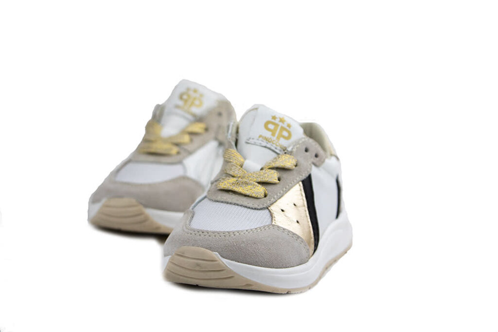 Pinocchio Pinocchio Sneaker Wit Goud Leopard