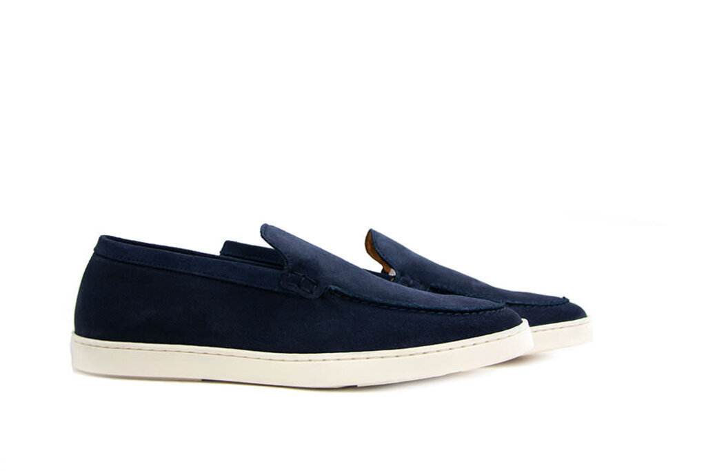 Van Lier Van Lier Loafer Luagano Navy Blauw Suede