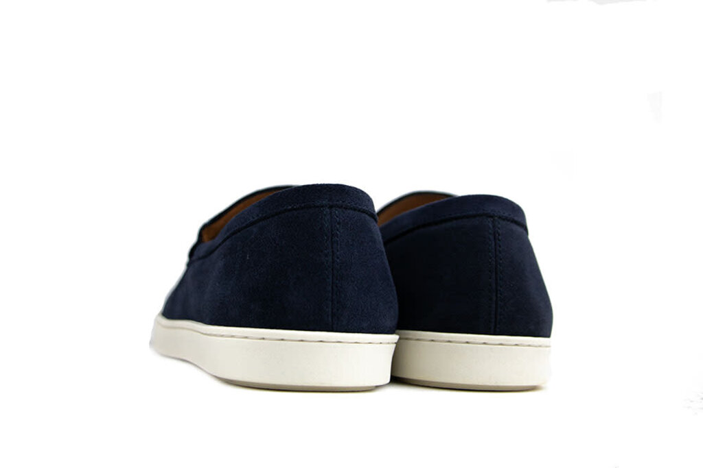 Van Lier Van Lier Loafer Luagano Navy Blauw Suede