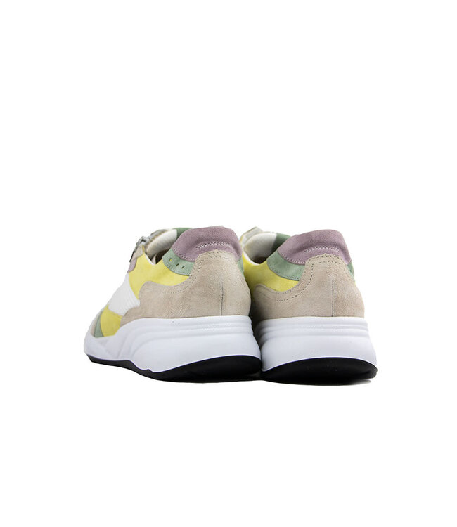 Durea Sneaker Avorio Geel Wit Groen Taupe Lilla