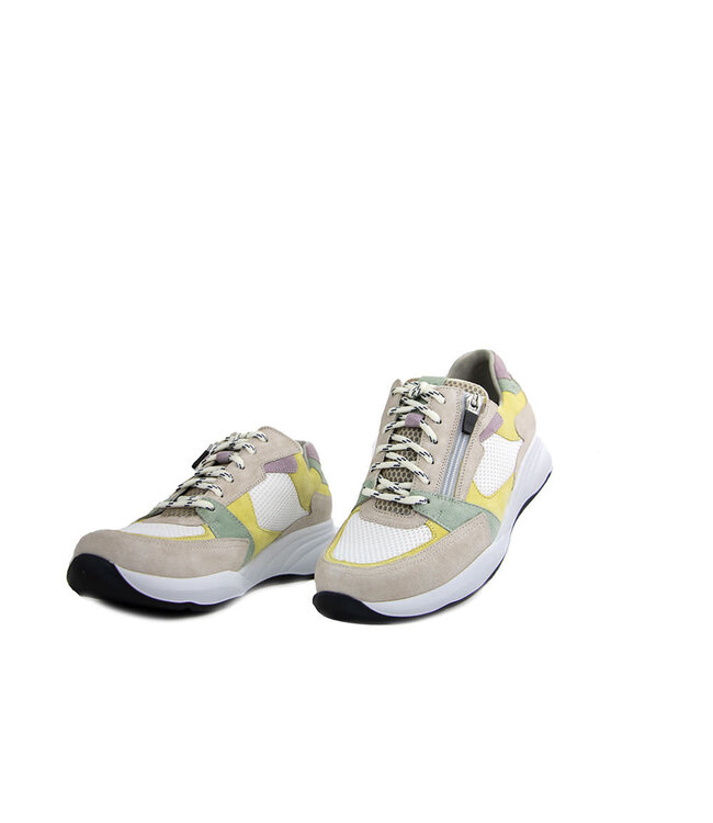 Durea Sneaker Avorio Geel Wit Groen Taupe Lilla