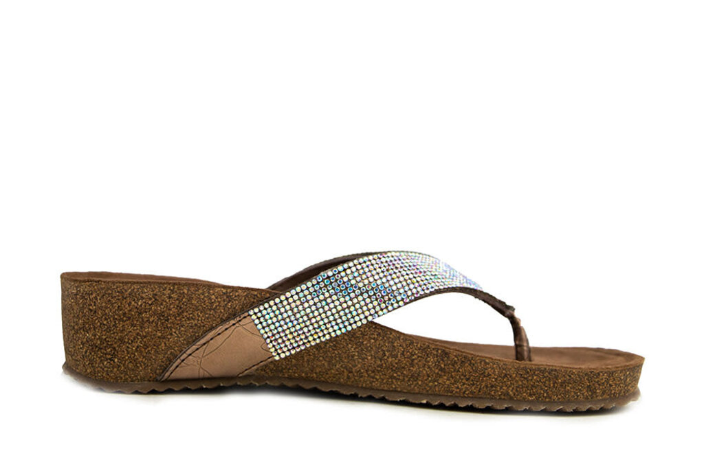 Lazamani Lazamani Slipper Wedge Rainbow Diamonds