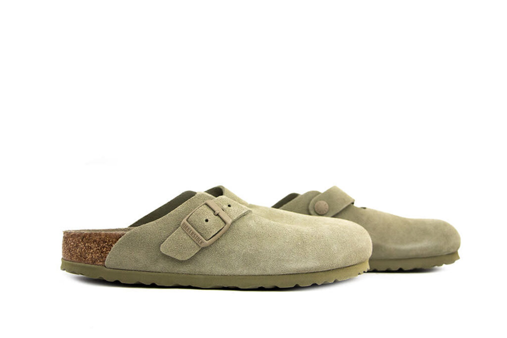 Birkenstock Birkenstock Boston Suede Faded Khaki