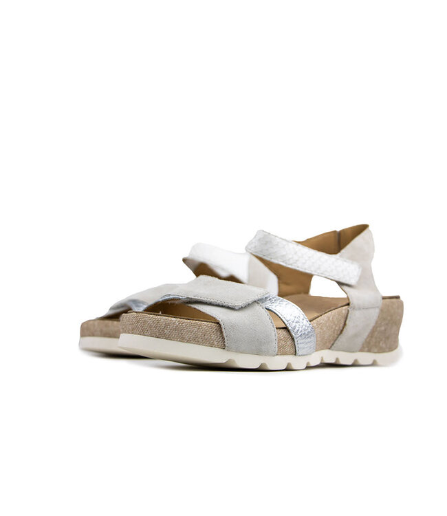 Durea Sandaal Offwhite Zilver Wit Zand