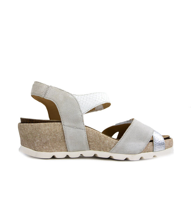 Durea Sandaal Offwhite Zilver Wit Zand
