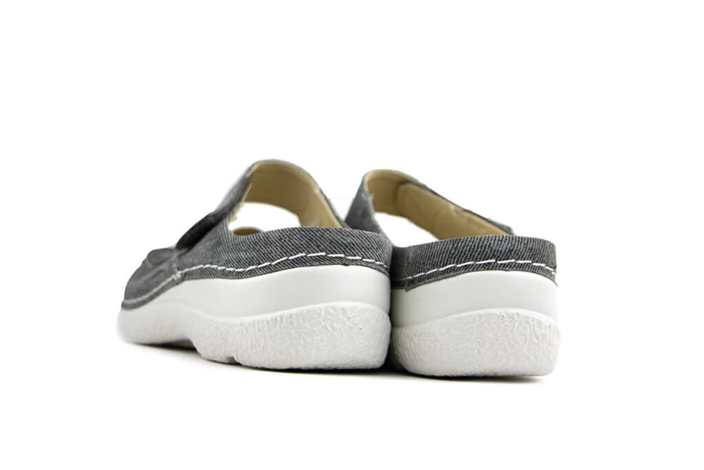 Wolky Wolky Roll Slipper Jeans Suede Grey Summer