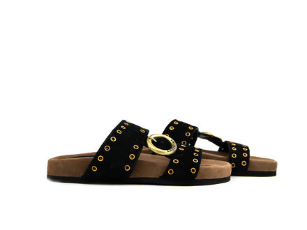 Lazamani Lazamani Slipper Straps Buckle Black