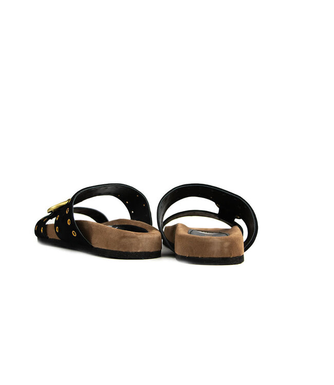 Lazamani Slipper Straps Buckle Black