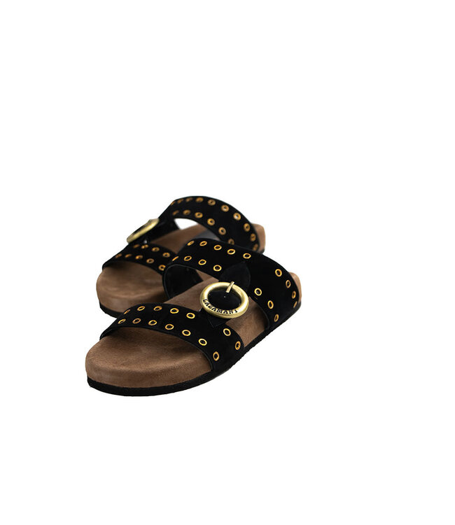 Lazamani Slipper Straps Buckle Black