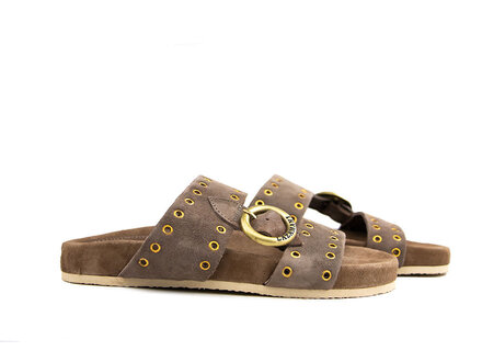 Lazamani Lazamani Slipper Straps Buckle Stone