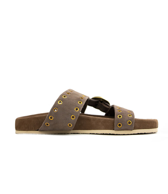 Lazamani Slipper Straps Buckle Stone