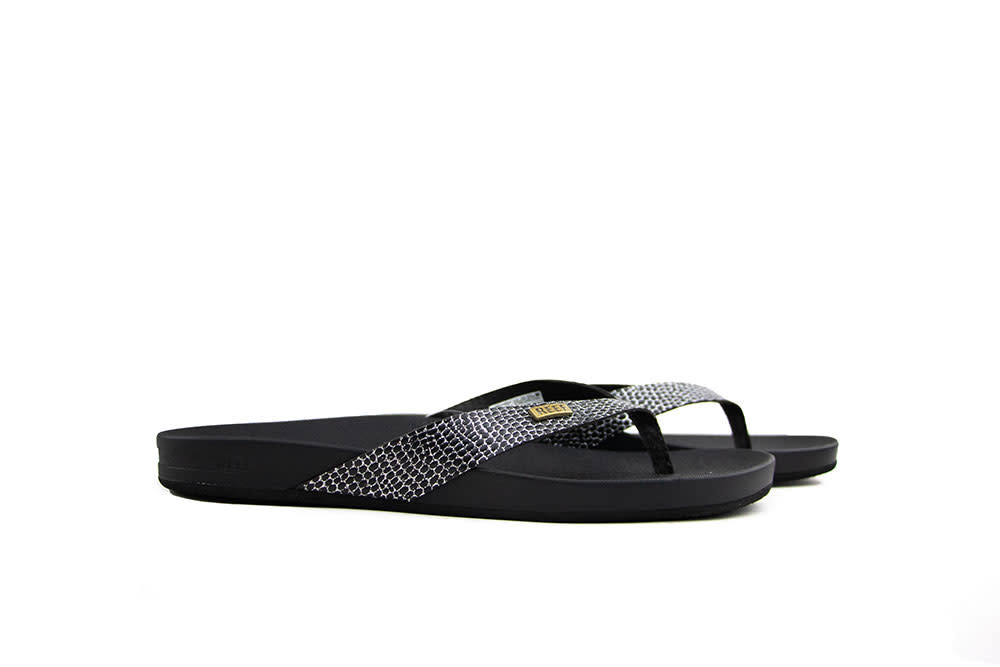 Reef Slipper Cushion Court Black Sassy I Gratis Zending in NL va 40 Steenbergen Schoenen