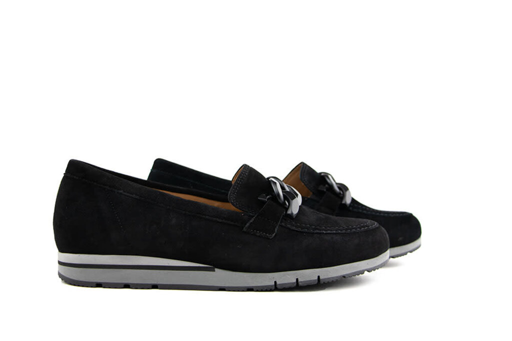 Gabor Gabor Loafer Ketting Schwarz Suede