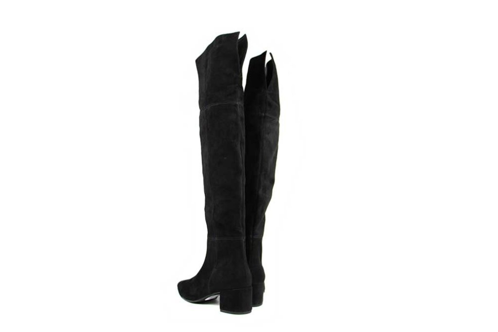 Högl Hogl Kniestiefel Schwarz Velourkid