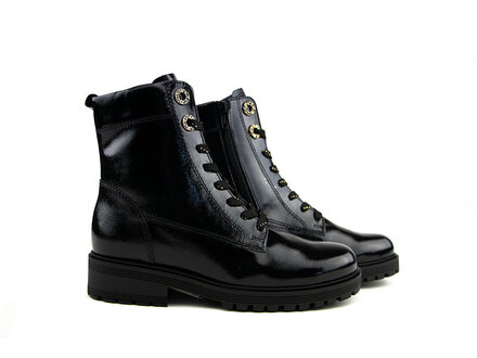 Gabor Gabor Veterboot Schwarz Knautschlack Gabor Gabor Veterboot Schwarz Knautschlack