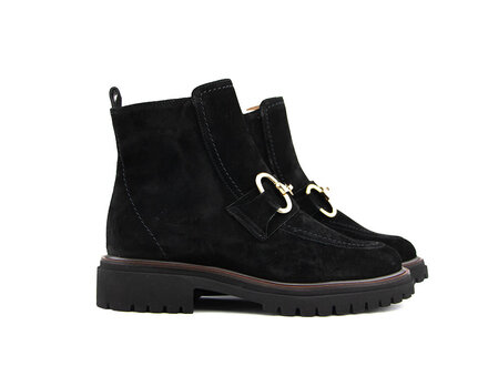 Paul Green Paul Green Enkellaars Bit Soft Suede Black Paul Green Paul Green Enkellaars Bit Soft Suede Black