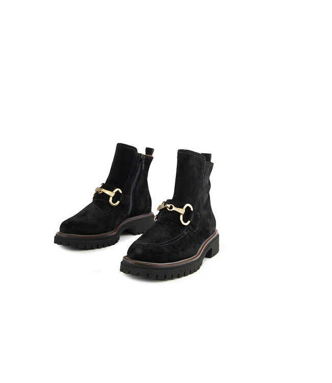 Paul Green Enkellaars Bit Soft Suede Black