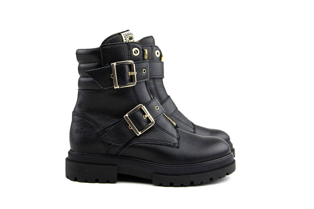 Red-Rag Red Rag Bikerboot Gespen Black Nappa
