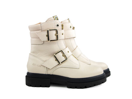 Red-Rag Red Rag Bikerboot Gespen Beige Nappa