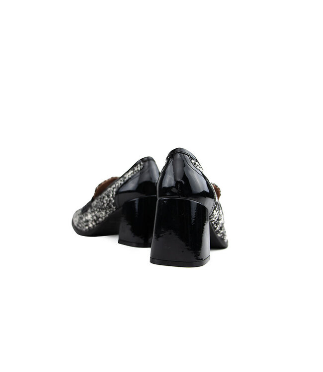 Eva Luna Pump Camilla Nero Tweed Vernice