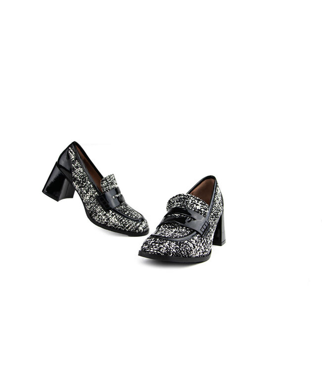 Eva Luna Pump Camilla Nero Tweed Vernice