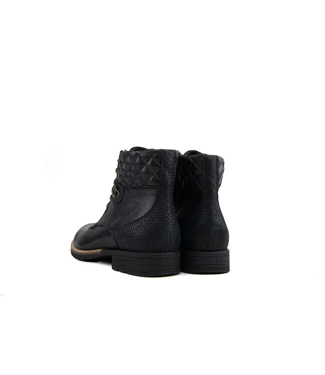 Durea Veterboot Zwart Leer