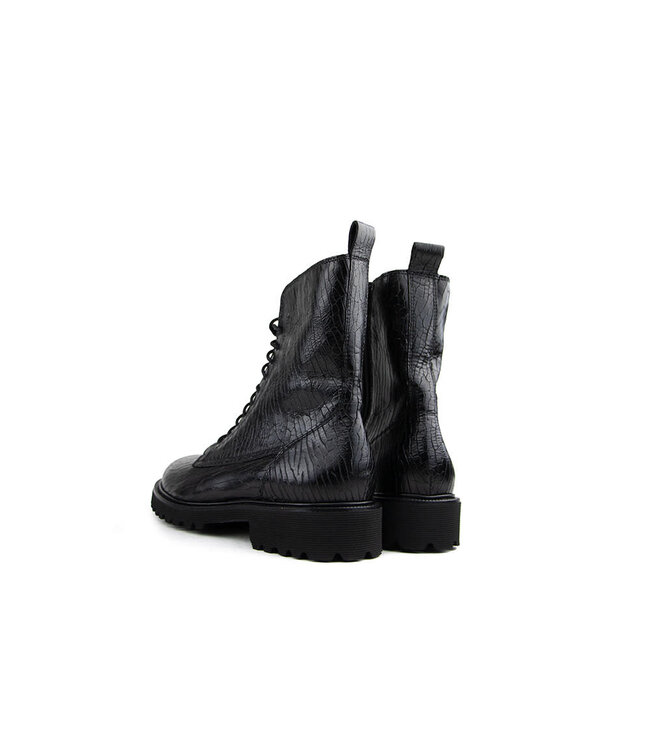 Durea Veterboot Zwart Print H