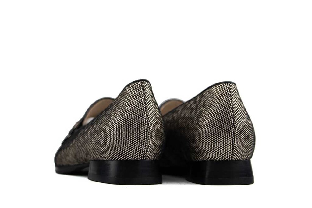 Hassia Hassia Loafer Taupe Schwarz Pixel Napoli