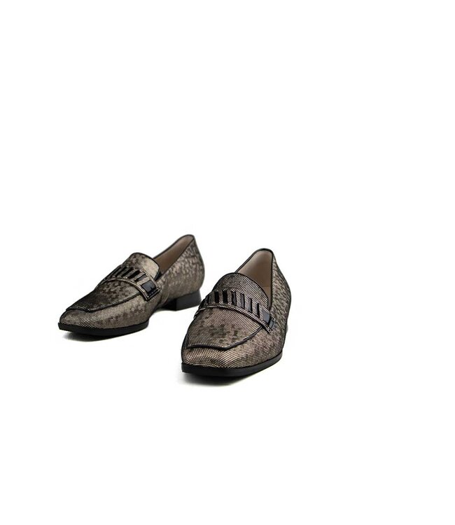Hassia Loafer Taupe Schwarz Pixel Napoli