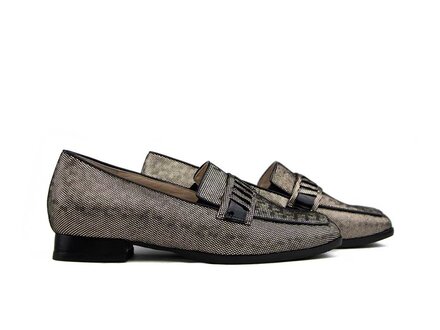 Hassia Hassia Loafer Taupe Schwarz Pixel Napoli H Hassia Hassia Loafer Taupe Schwarz Pixel Napoli H
