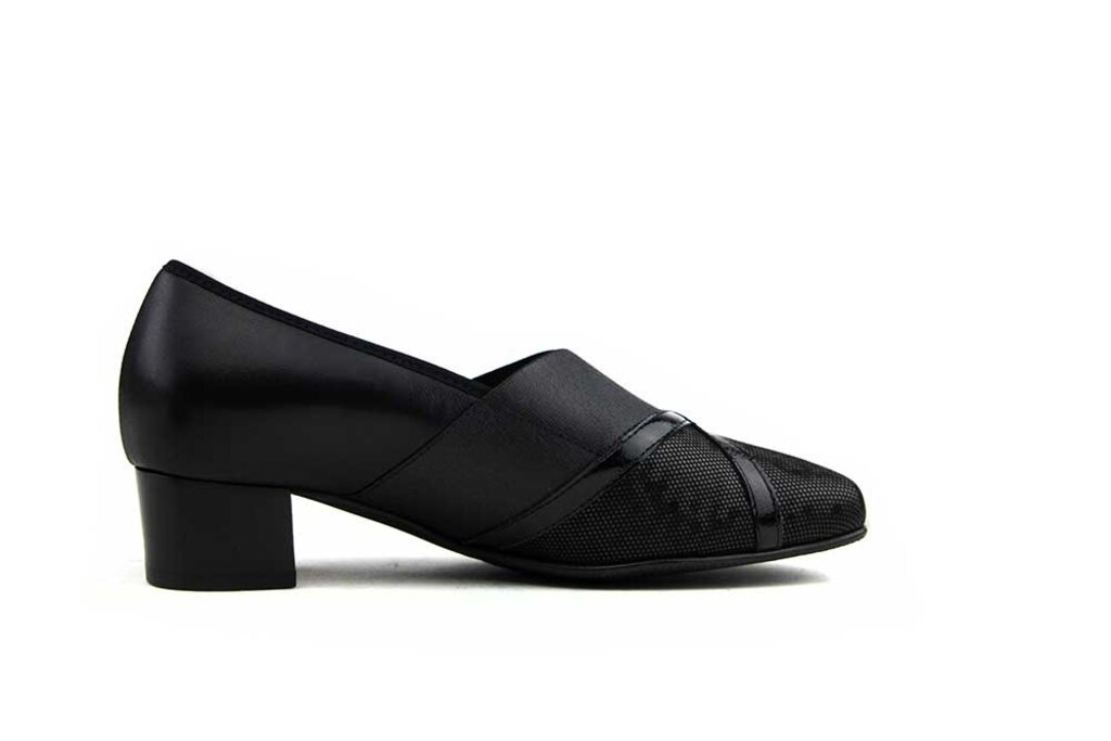 Hassia Hassia Pump Met Elastiek Schwarz Pixel Evelyn