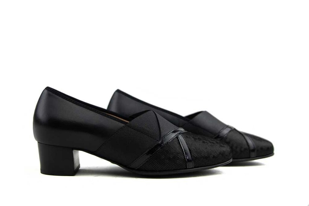 Hassia Hassia Pump Met Elastiek Schwarz Pixel Evelyn