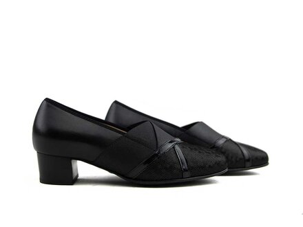 Hassia Hassia Pump Met Elastiek Schwarz Pixel Evelyn J Hassia Hassia Pump Met Elastiek Schwarz Pixel Evelyn J