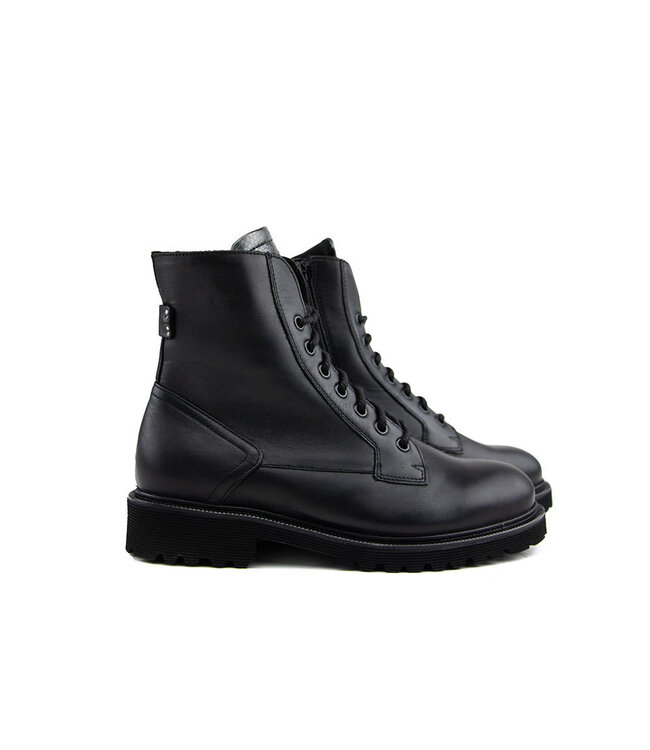 Durea Veterboot Zwart Leer K