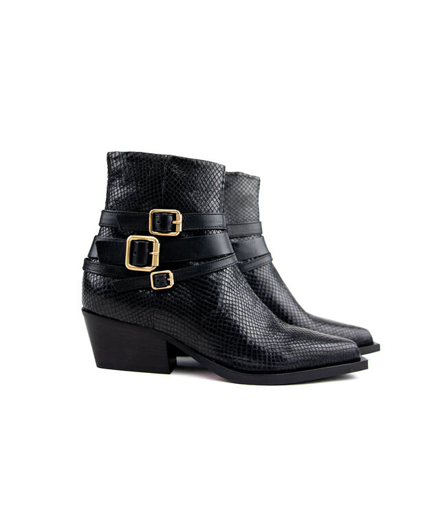 Via Vai Ankle Boots Do Livia Kenia Combi Nero