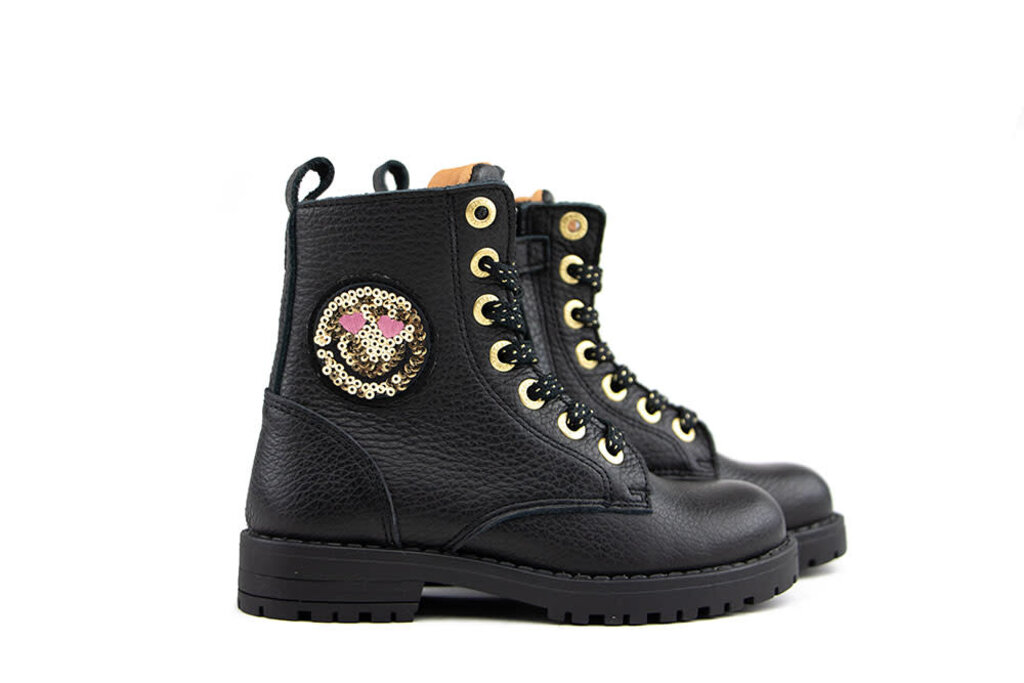 Develab Develab Veterboot Smiley Black Nappa