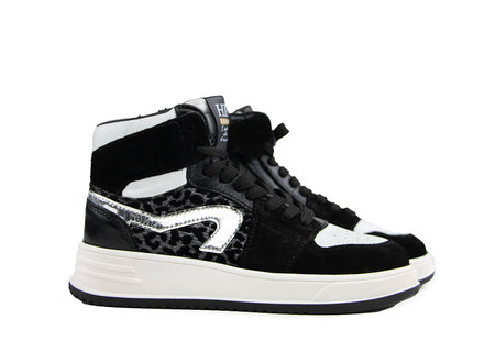 HIP Hip Hoge Sneaker Donkerzilver Combi