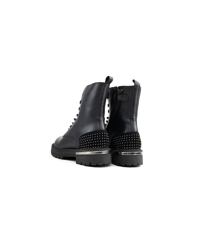 Hip Veterboot Studs Zwart Combi
