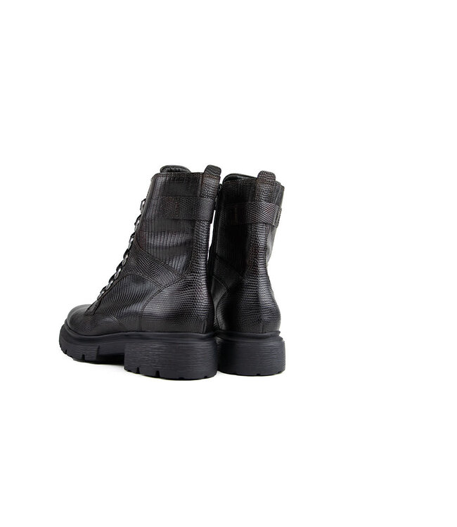 Durea Lace-up Boots Cognac Print H