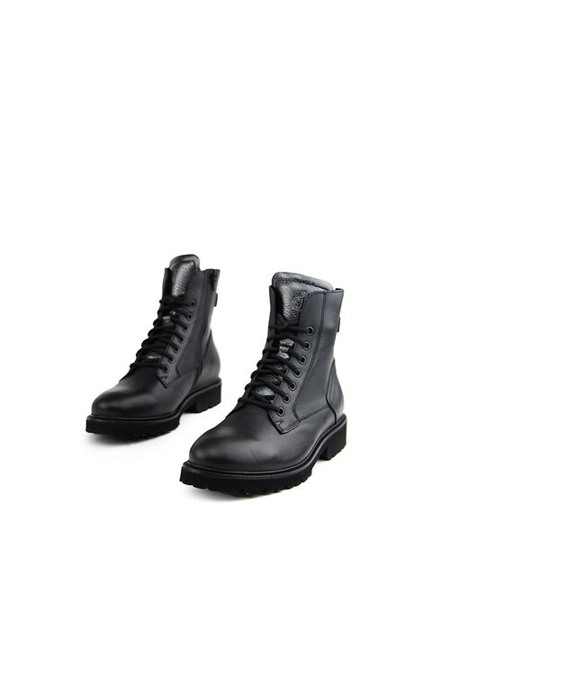 Durea Schnürstiefel Schwarz Leder H