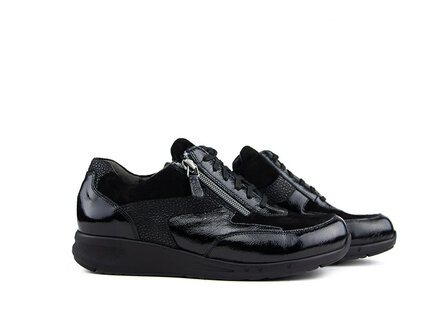 Durea Durea Sneaker Zwart Lak Suède K