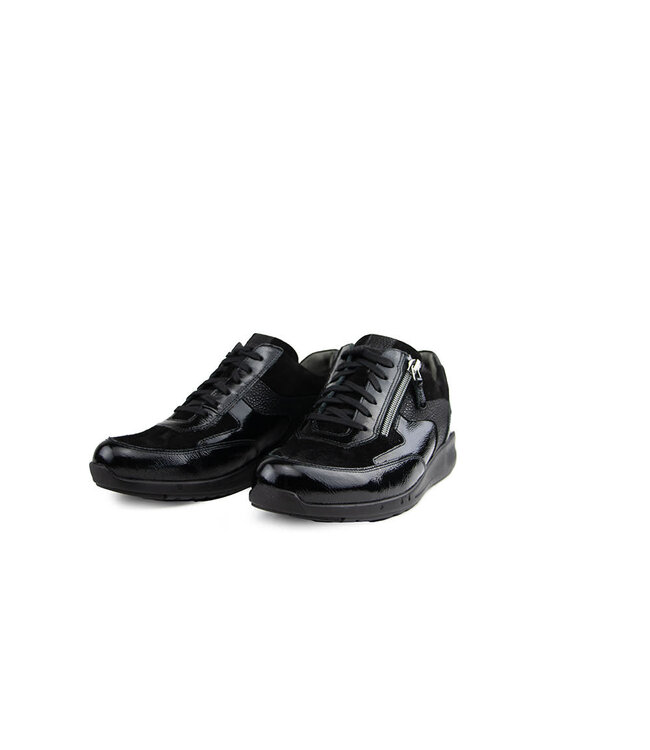 Durea Sneaker Schwarz Lack Suède K