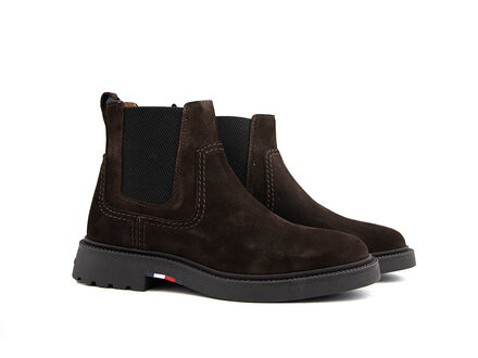 Tommy Hilfiger Tommy Hilfiger Comfort Suede Chelsea Dark Coffee