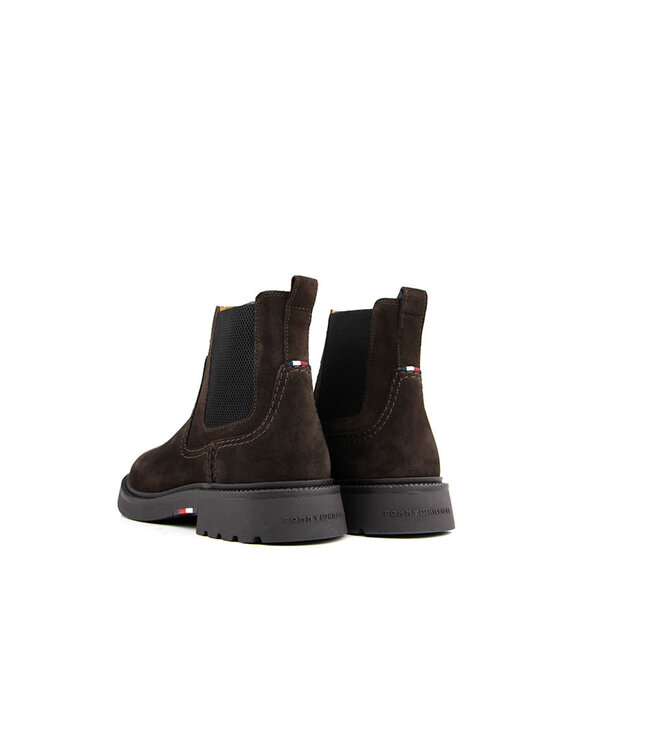 Tommy Hilfiger Boots Comfort Suede Chelsea Dark Coffee