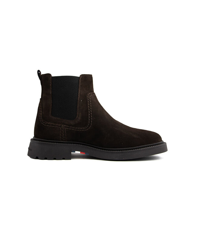 Tommy Hilfiger Boots Comfort Suede Chelsea Dark Coffee